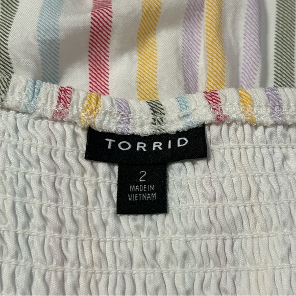 Torrid Plus Size Midi Challis Smocked Tiered Dress - 2X - Picture 3 of 9